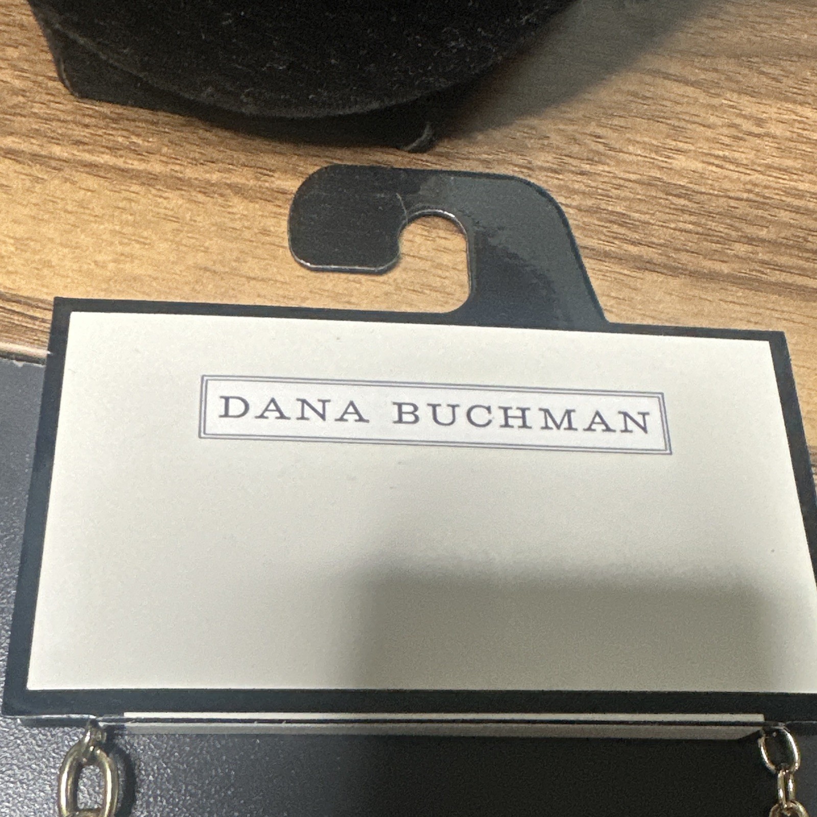 Dana Buchman Gold Tone Cable Chain Necklace Pink Enamel Flower Crystal Pendant