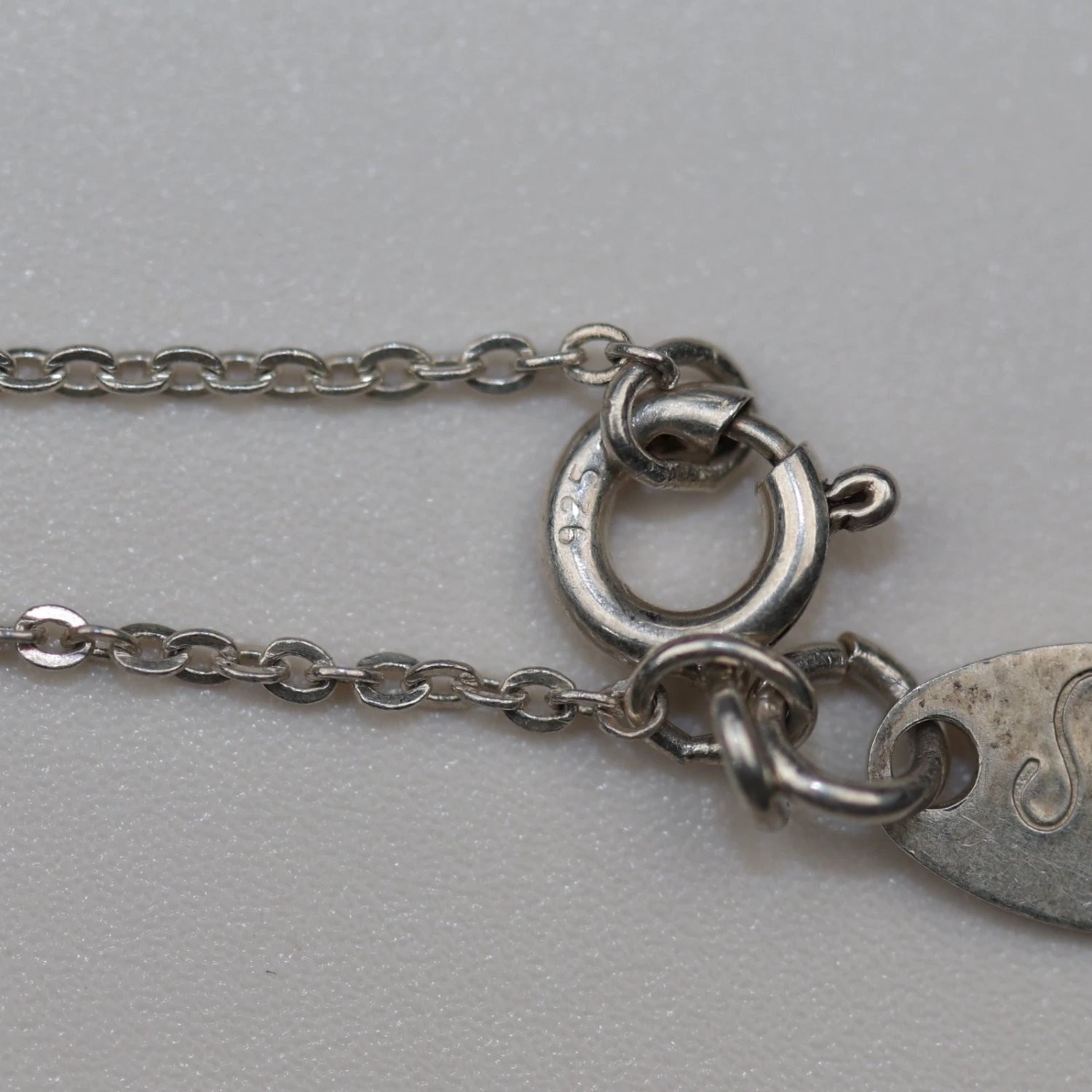 Nashelle Identity Initial Necklace 16 Inch Silver Sterling Brand Tag