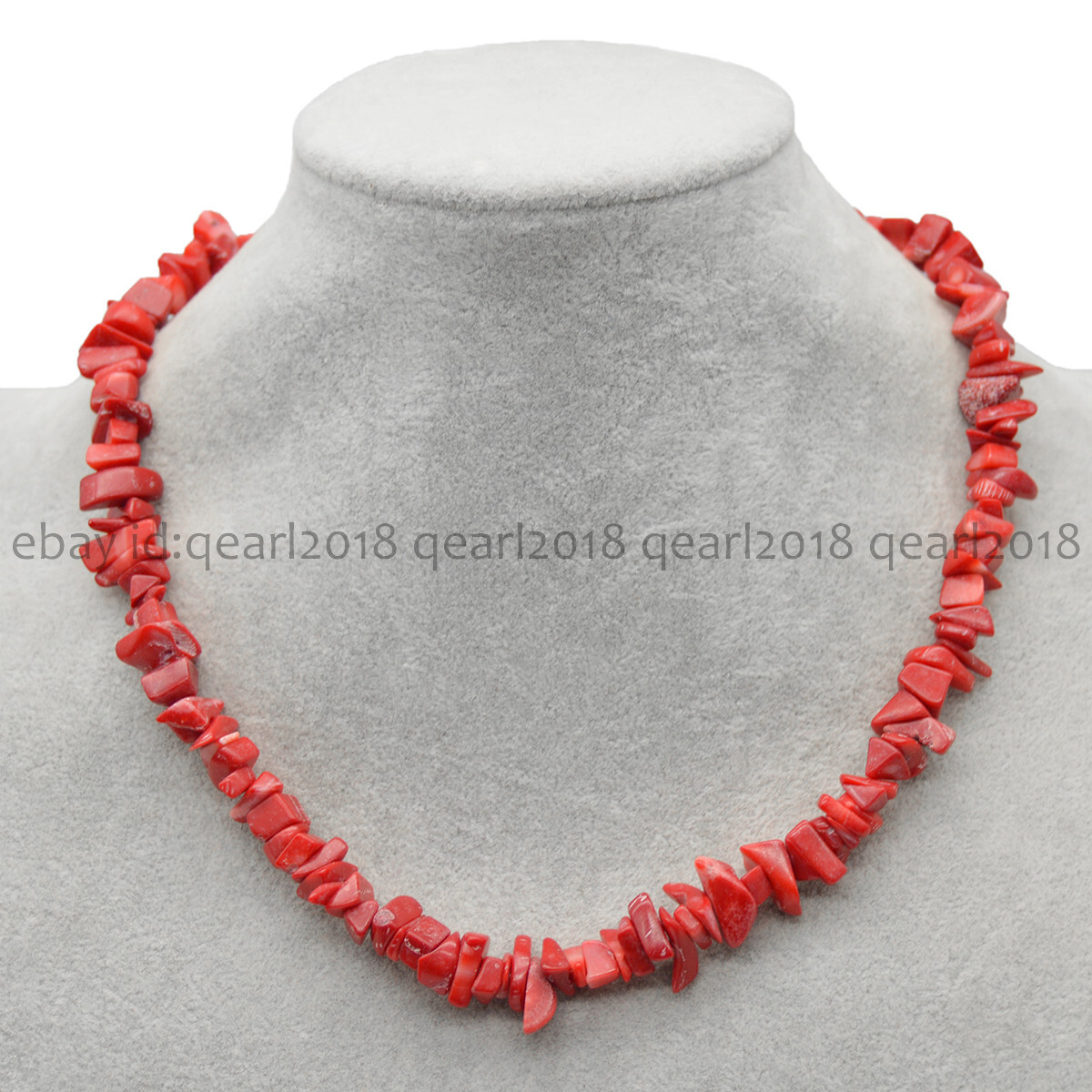 Natural Red Coral Freeform Irregular Nugget Gemstone Beads Necklace 14-48 inches