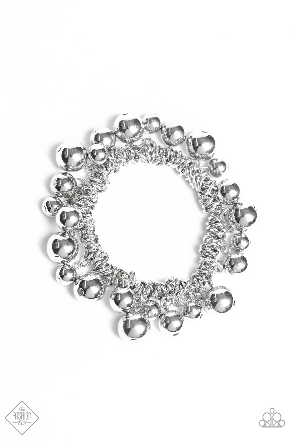 Paparazzi ~ Ballroom Baller Silver Bracelet