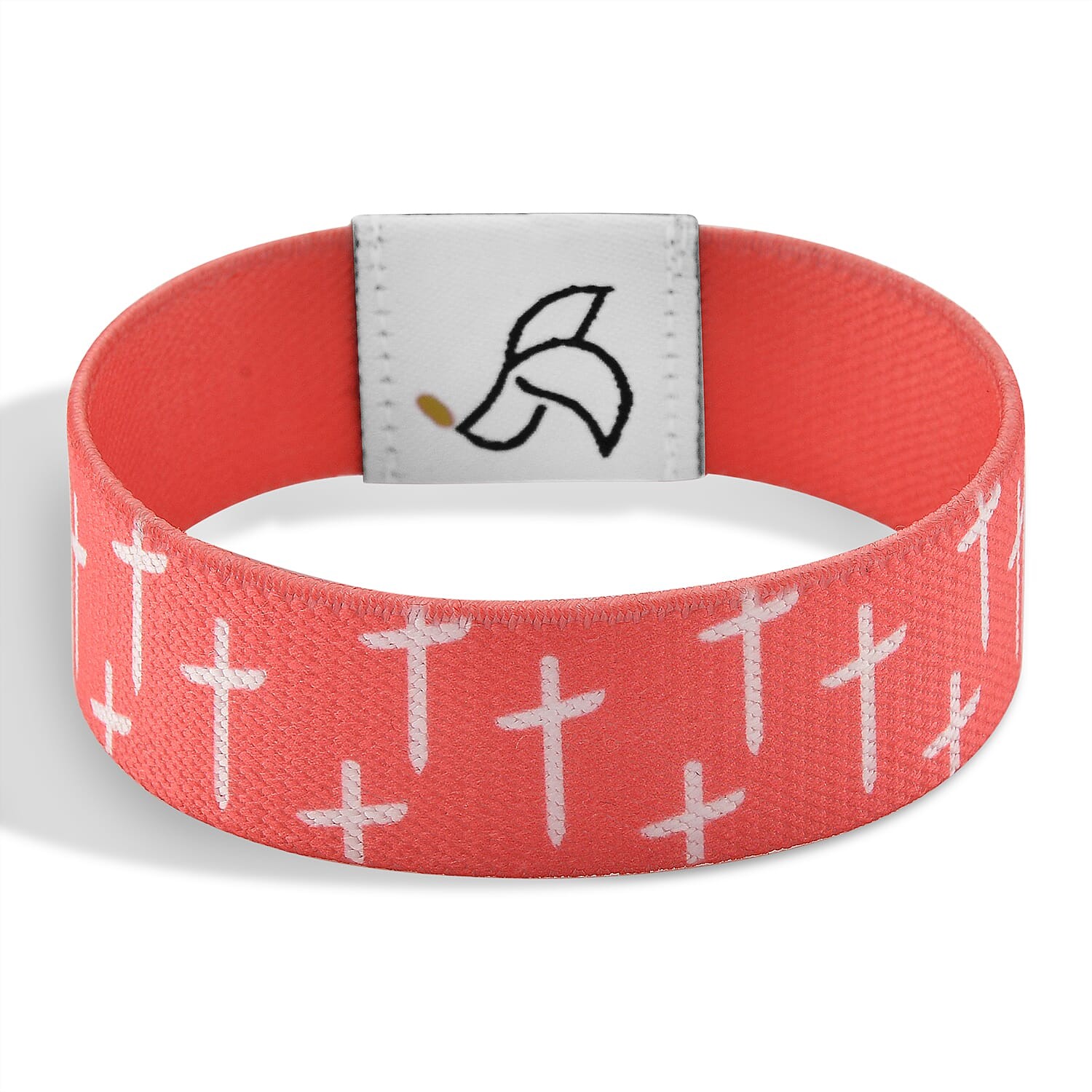 NFC Scan Daily Bible Verse Polyester Stretch Bracelet – Pink 7-8In