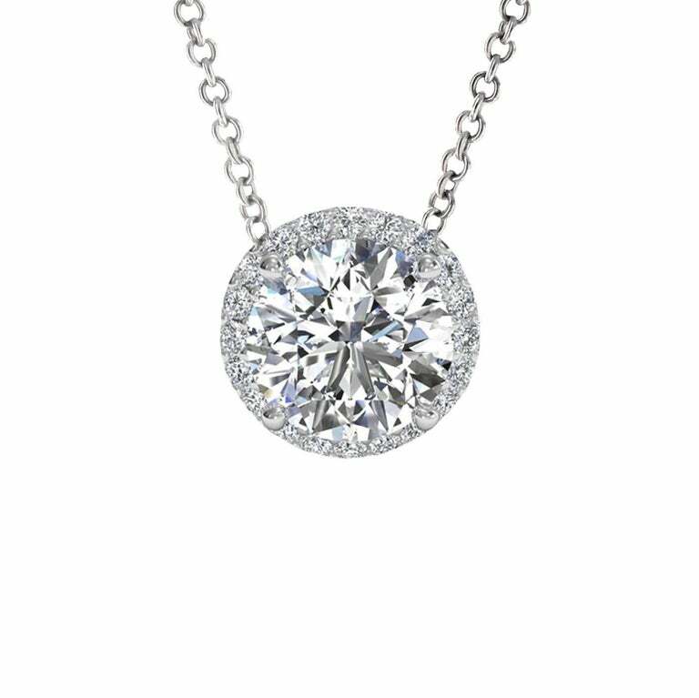 Internally Flawless 13.22 Carat White CZ Pendant & 925 Silver CZ Chain Necklace
