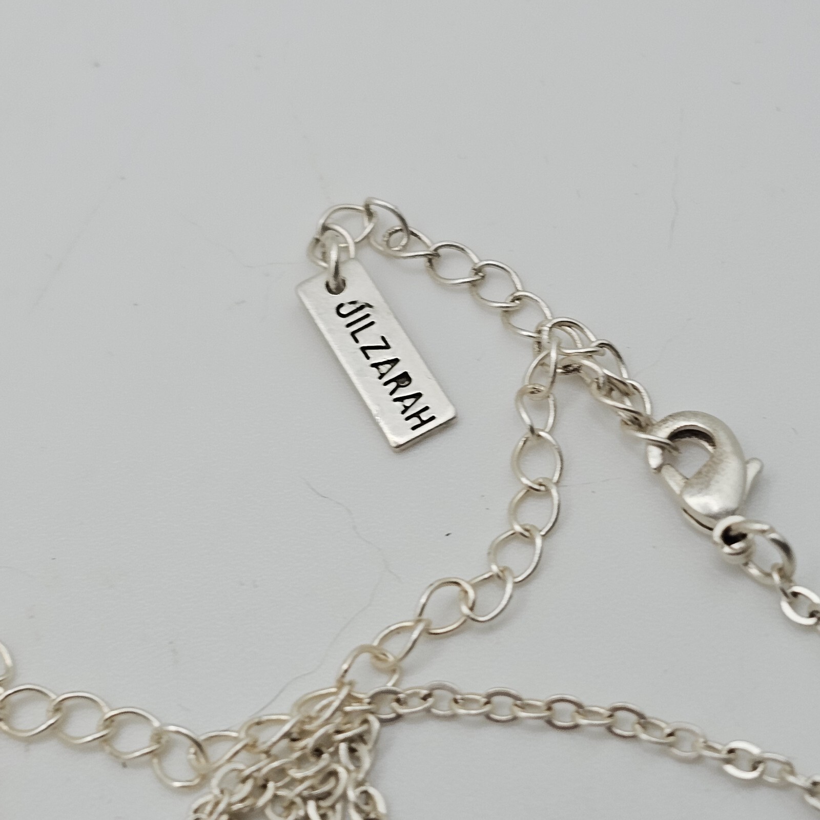 Jilzarah Reversable Necklace Dutch Blue New With Tags Pendant 2 In 1 Silver Tone