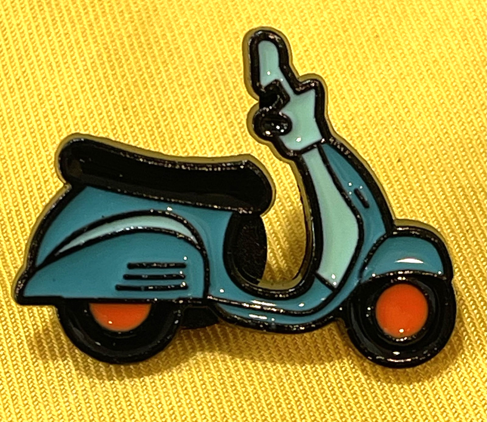 NWOT Blue Scooter Lapel Pin Enamel Retro Vespa Style Vehicle Transportation