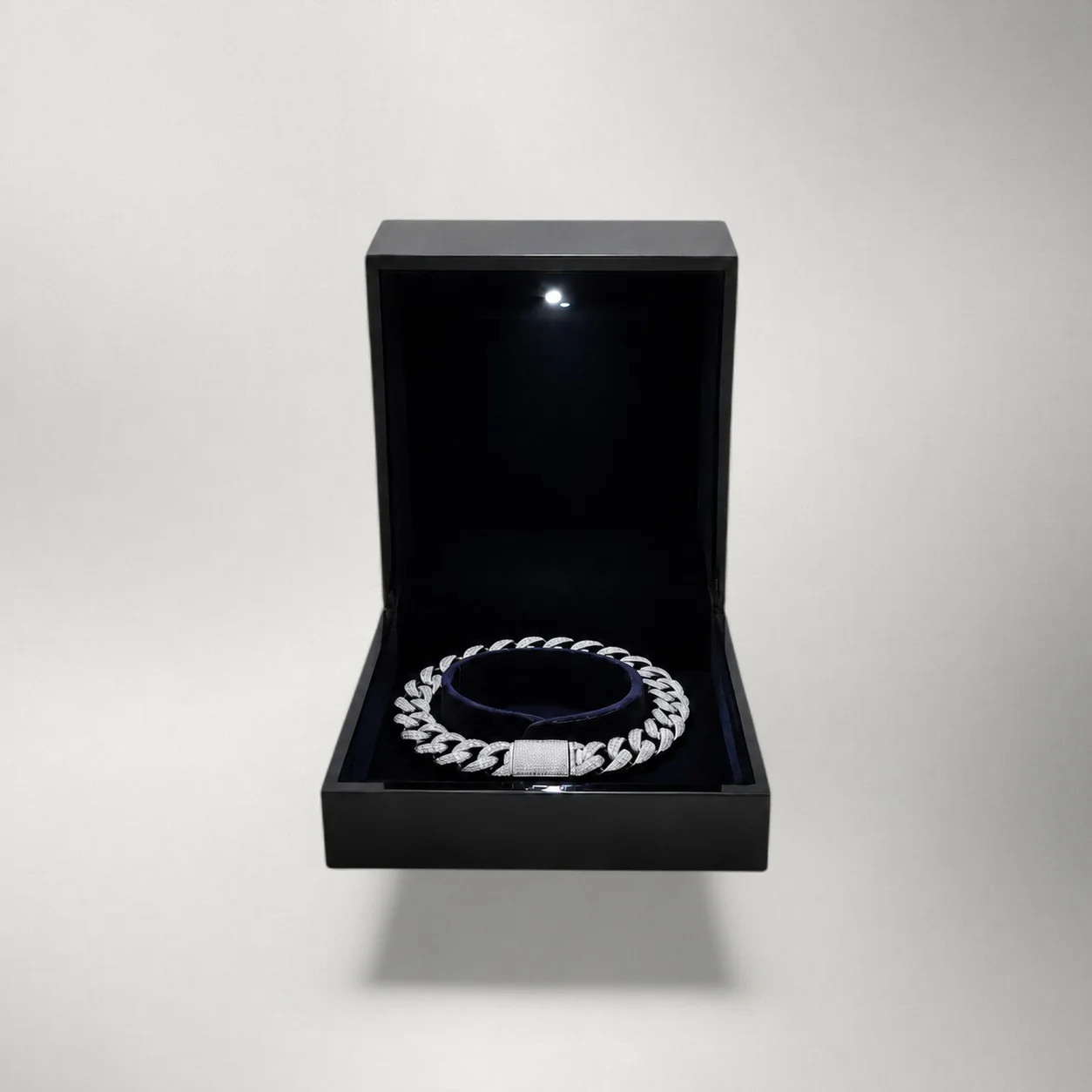 Iced Cross Cuban Link Bracelet — Solid 925 Moissanite & CZ, 15mm Miami Cuban