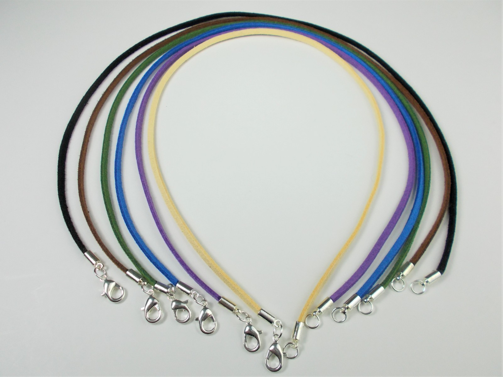 Suede Leather Necklace- Surfer Choker Necklace 3mm w/ Silver Lobster Clasp