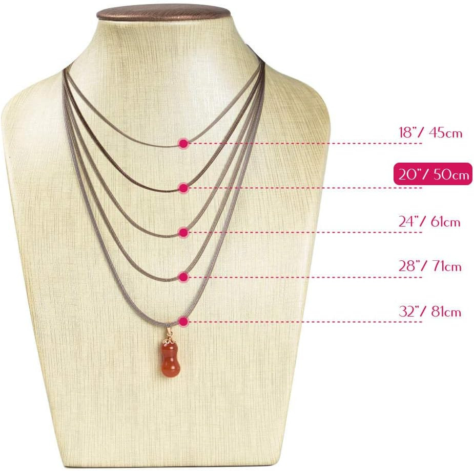 100 Pcs 20 Leather Necklace Chains Waxed Rope Cord with Clasps for Pendants