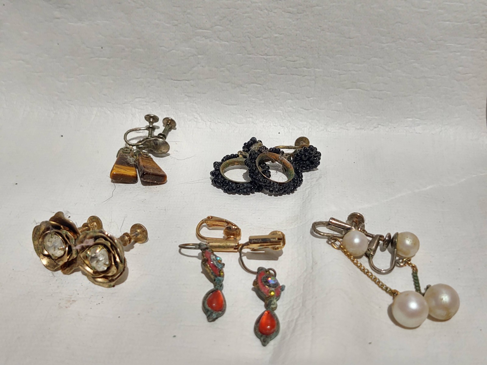 Clip on Earrings – 5 pair