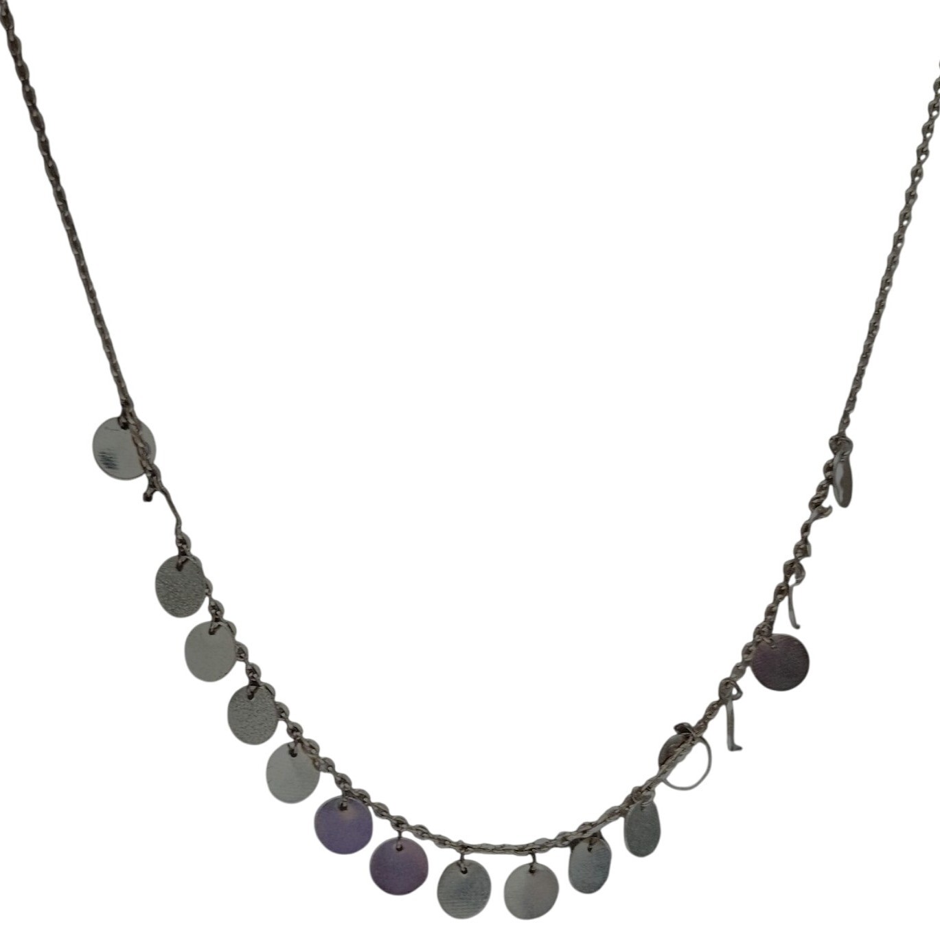 Elegant Disc Charms Statement Necklace Gold Tone Chain Fashion Jewelry Women