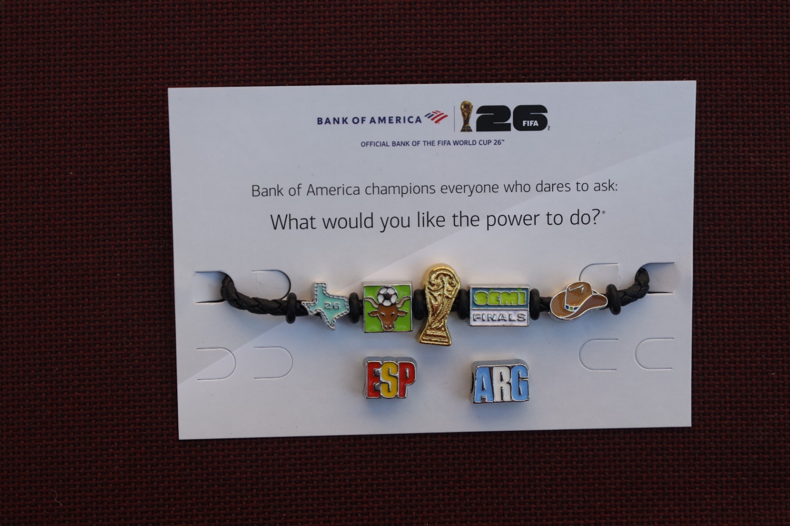 Semi Final FIFA World Cup Charm and Dallas Bracelet 2026 Bank Of America Limited