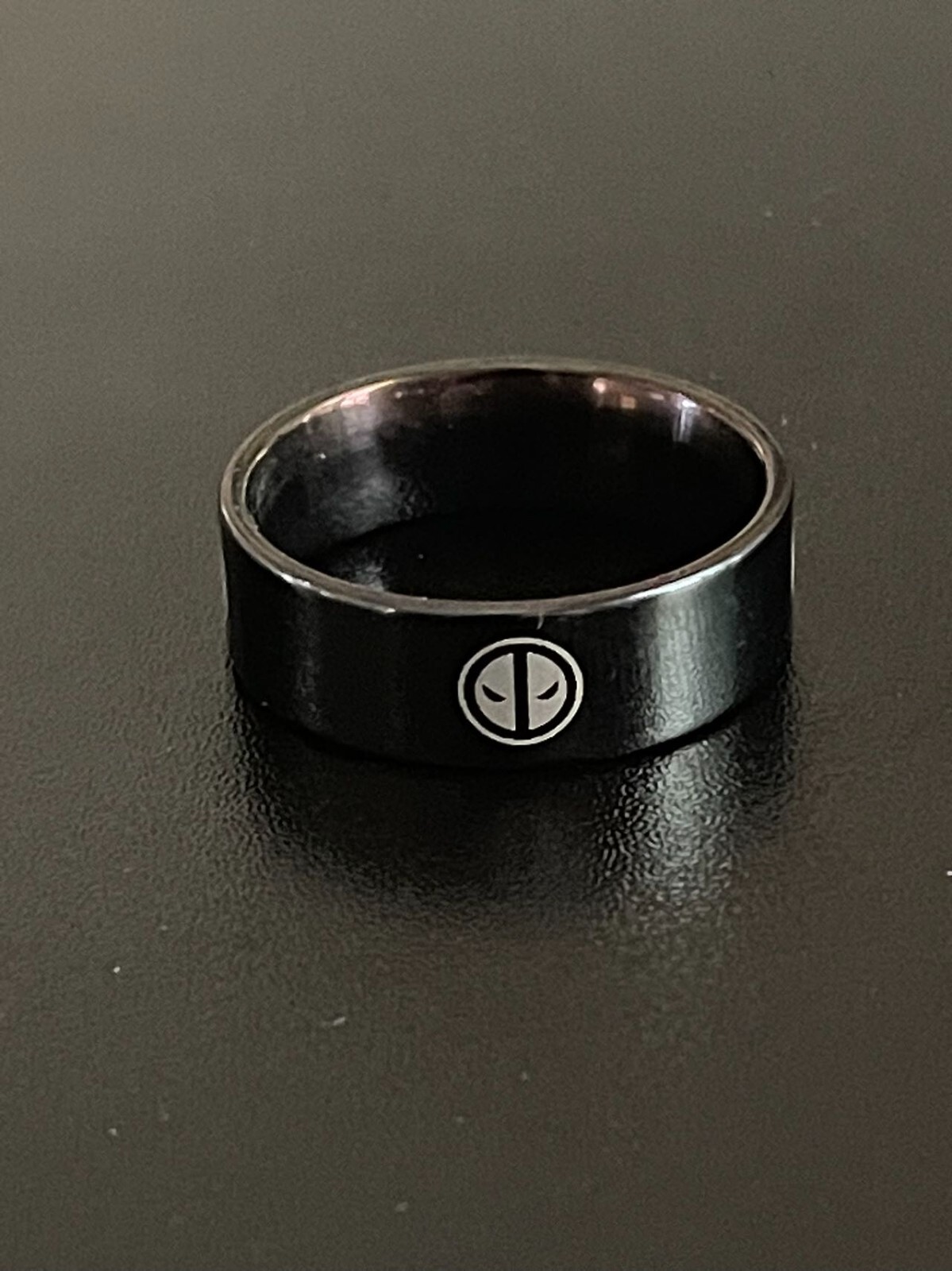 Black Silver Gold Color Deadpool Stainless Steel Ring Superhero Men Woman Band