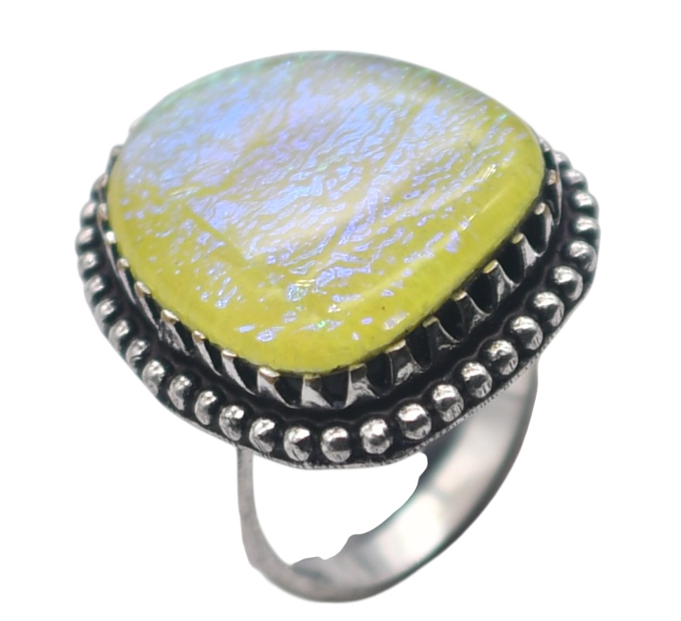 Australian Triplet Opal Natural Gemstone Antique Ring US Size-8.5 R 4922