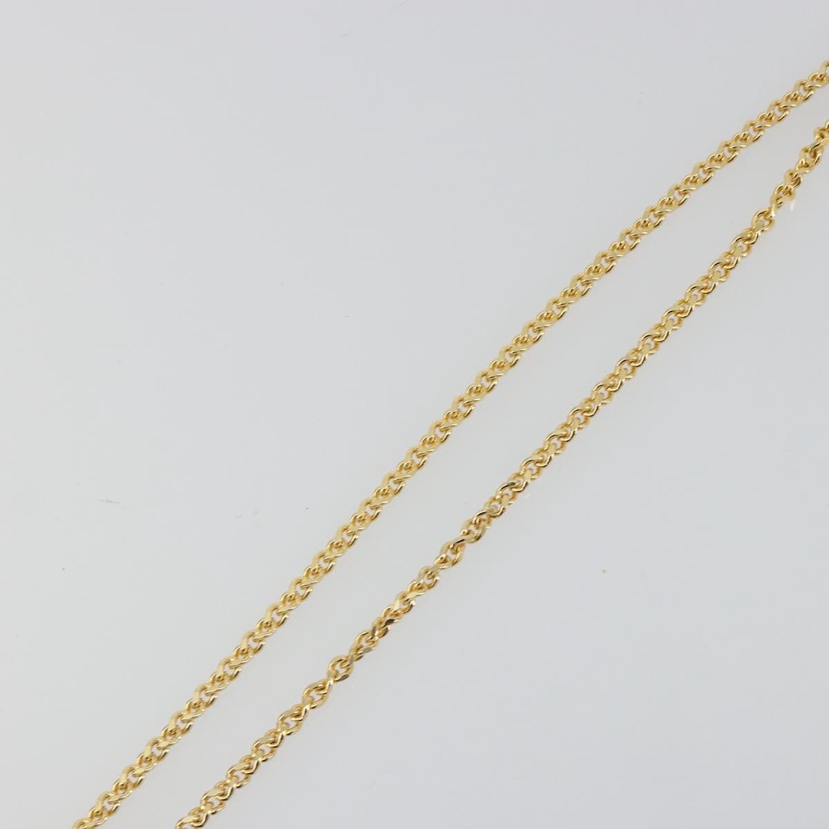 SAINT LAURENT Necklace Metal Gold Tone Auth bs35794