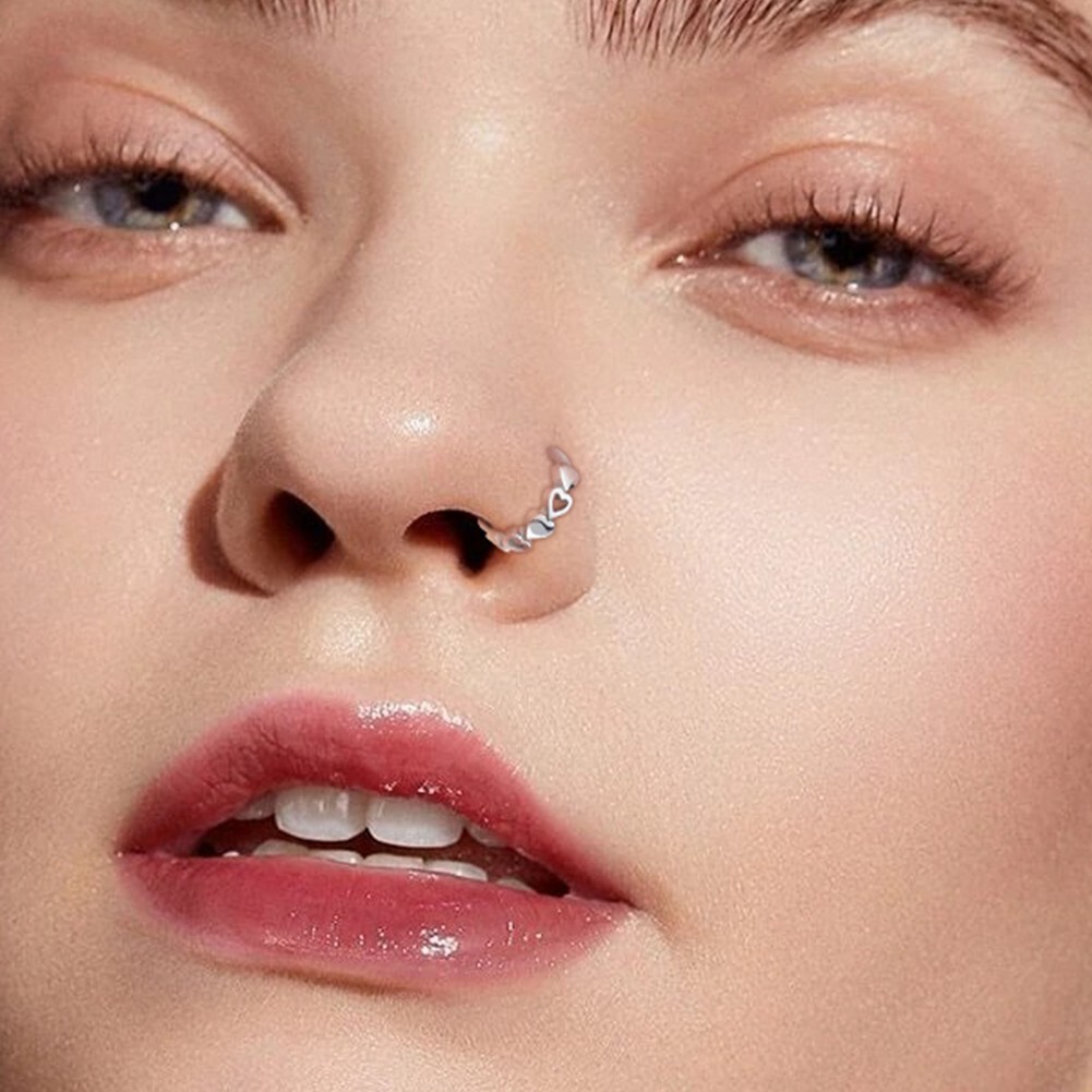16G Helix Piercing Jewelry Heart Cartilage Earring 316L Surgical Steel Lip Rings