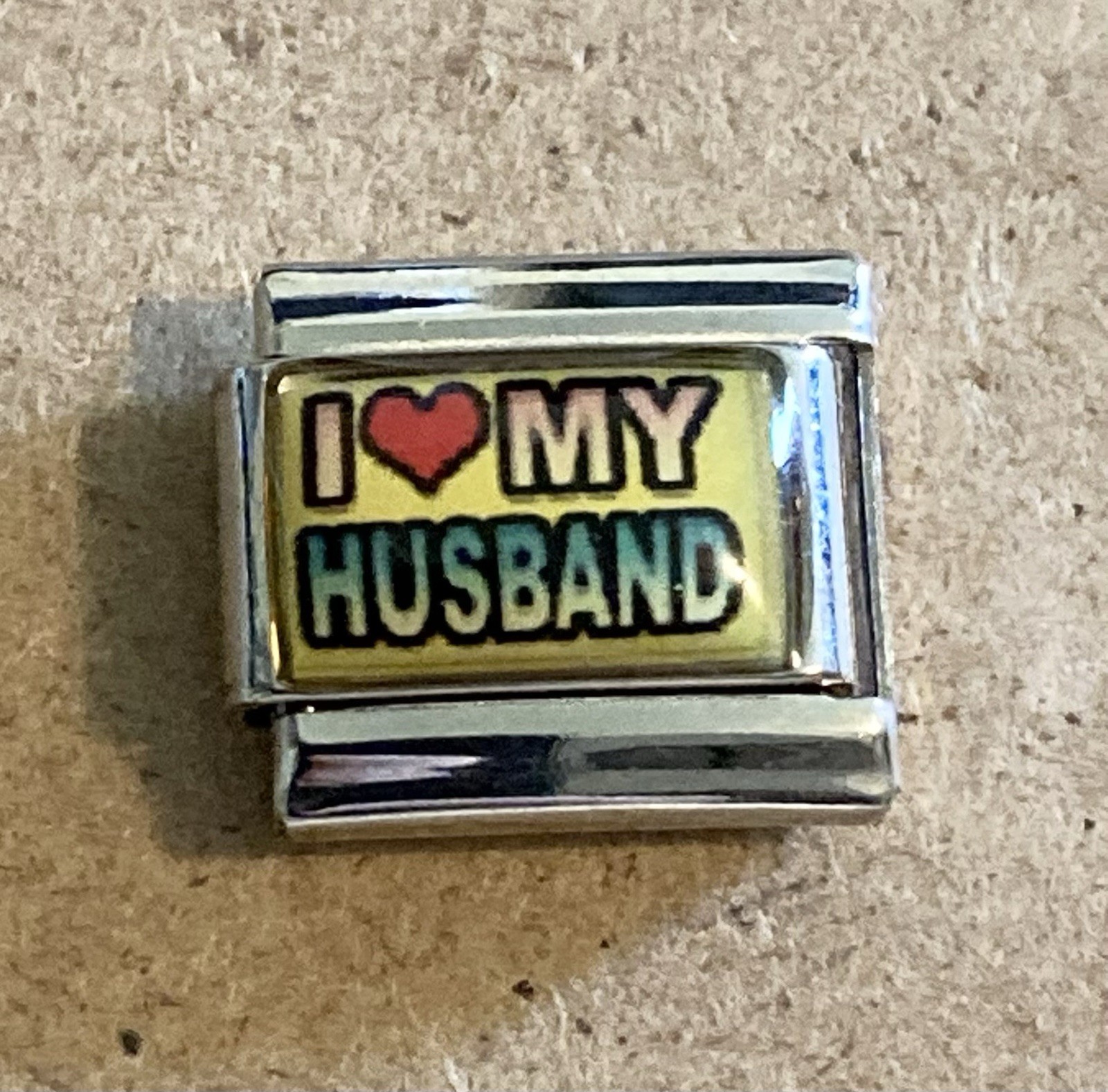 I Love My Husband 9mm Italian Modular Link Charm for bracelet