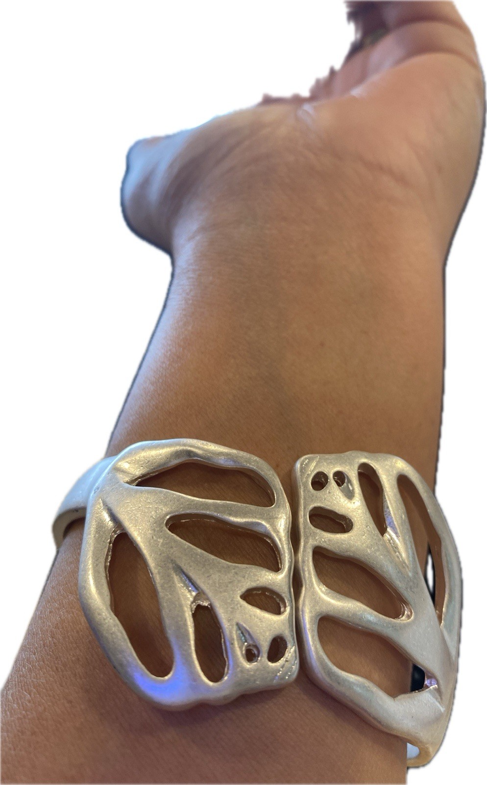 Tommy Bahama Silver Leaf Cuff Clamp Bracelet Gifts $64.50 MSRP New