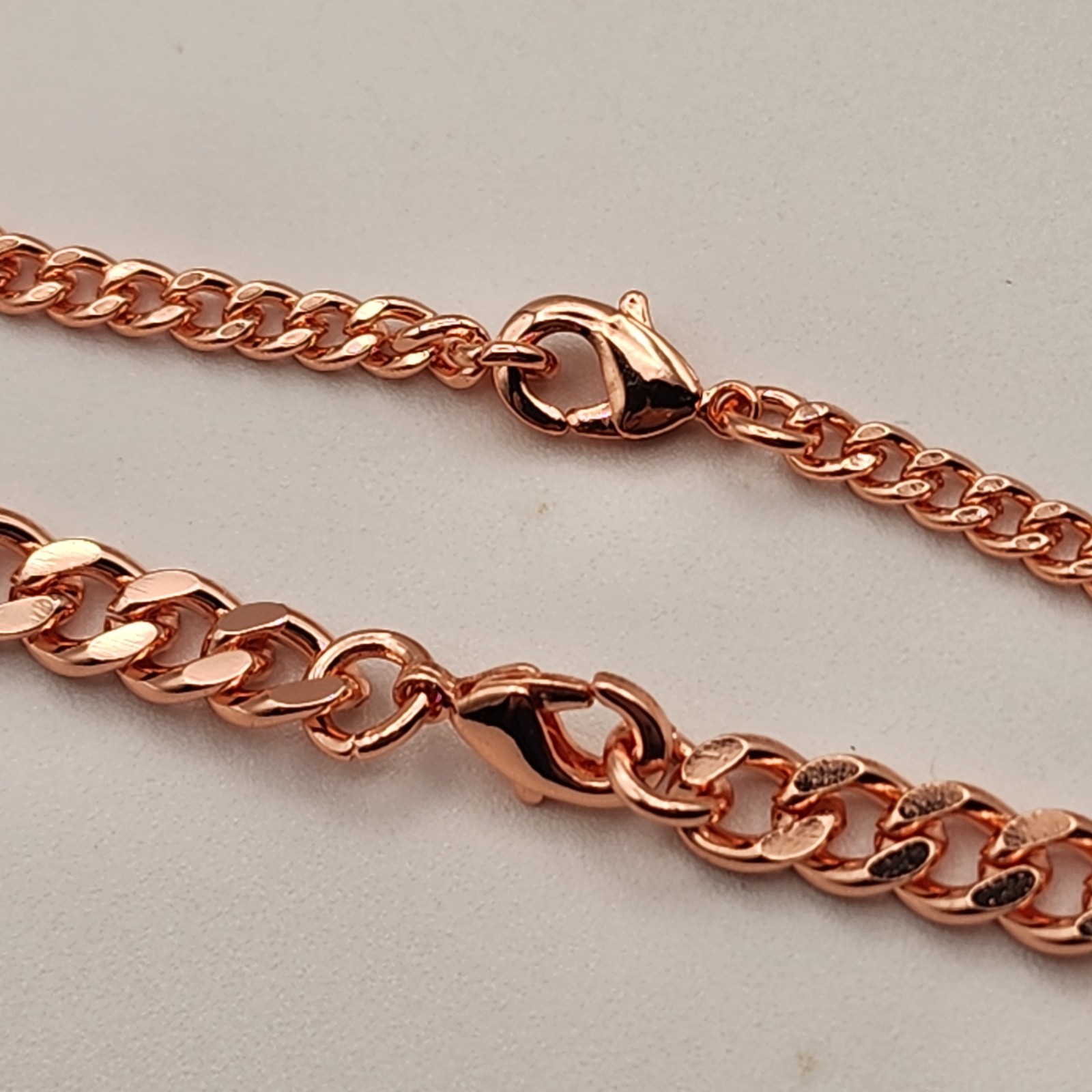 Pure Copper Cuban Chain Necklace – 20 in, 3 mm, Brass Clasp