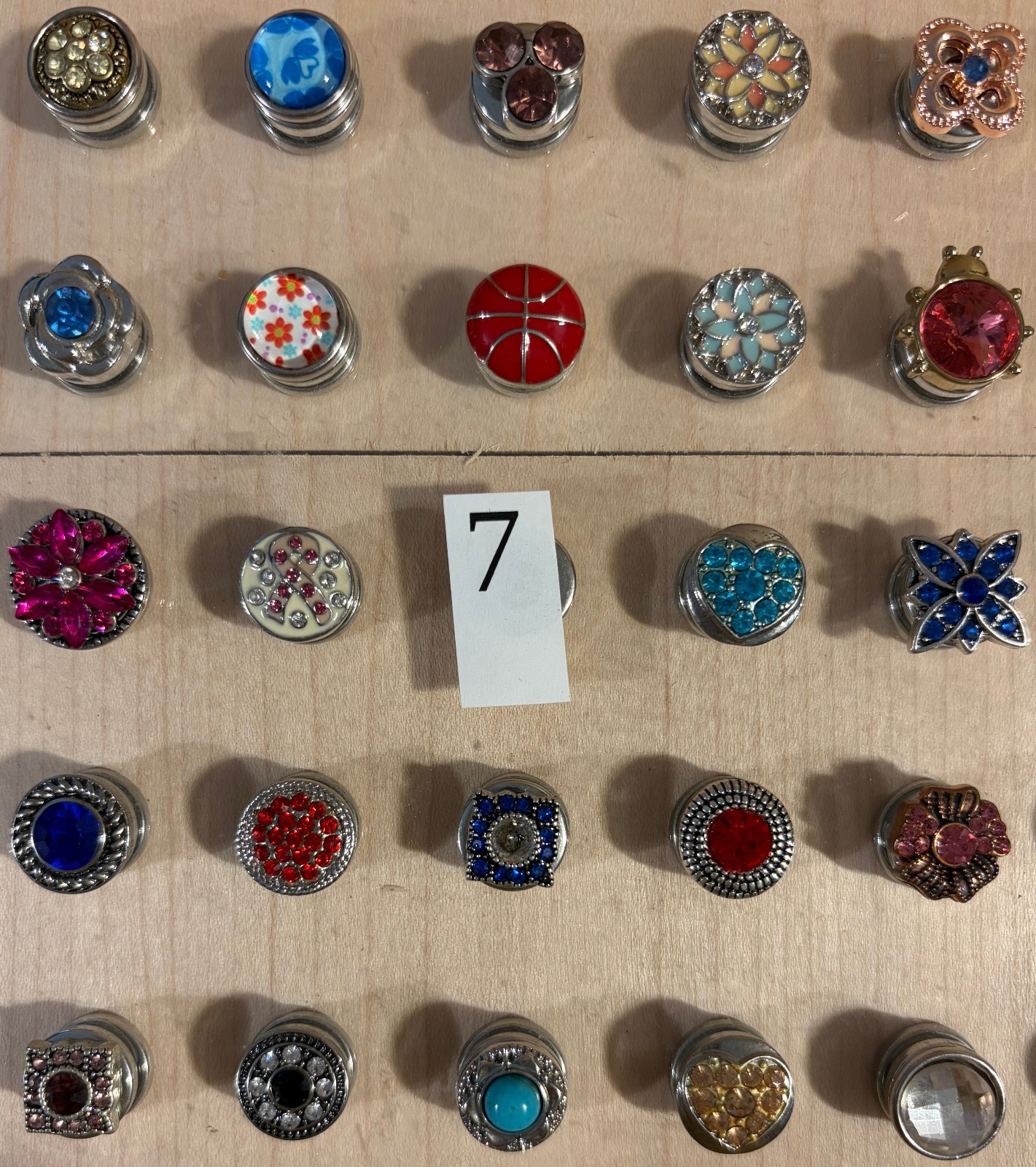 24 12mm chunk snap buttons charms jewelry lot