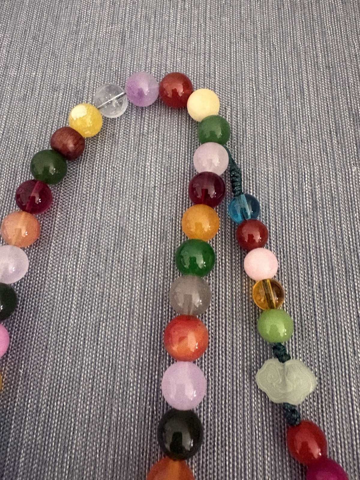 Boho Long Beaded Necklace Multicolor Stone Style Tassel Pendant Statement