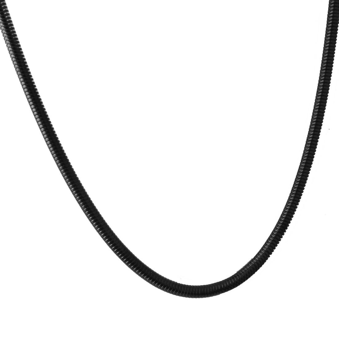 4.2mm Cool Stainless Steel Black Snake Round Chain Men’s Necklace Jewelry 23.6″