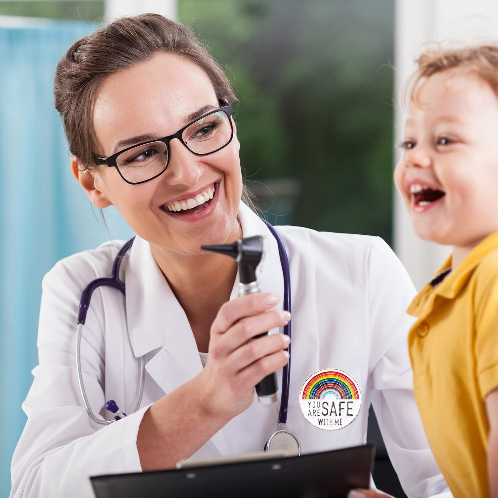 ALMHH You are Safe with Me Pin, Pride Jewelry Ally Enamel Pins, Lgbtq Pin, Nu…