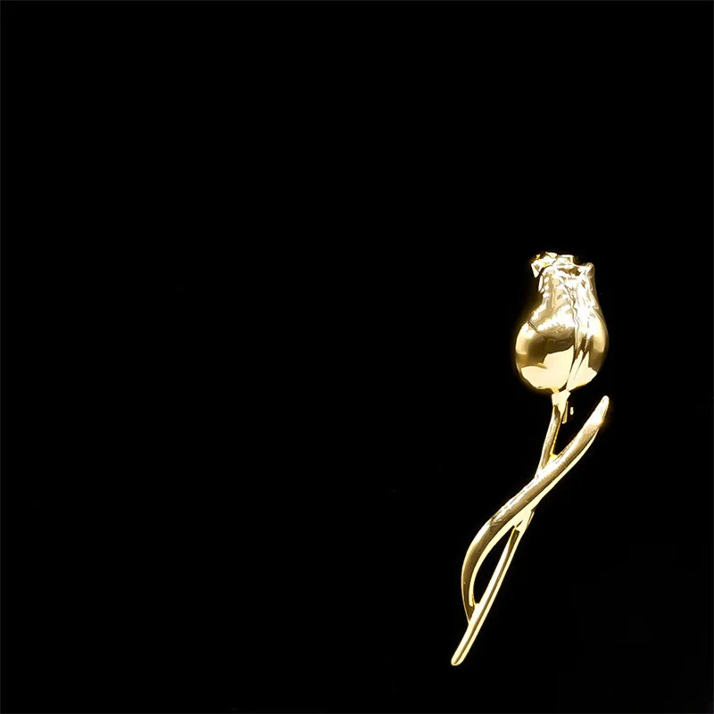 Enamel Rose Brooch Pin Jewelry Womens Gift