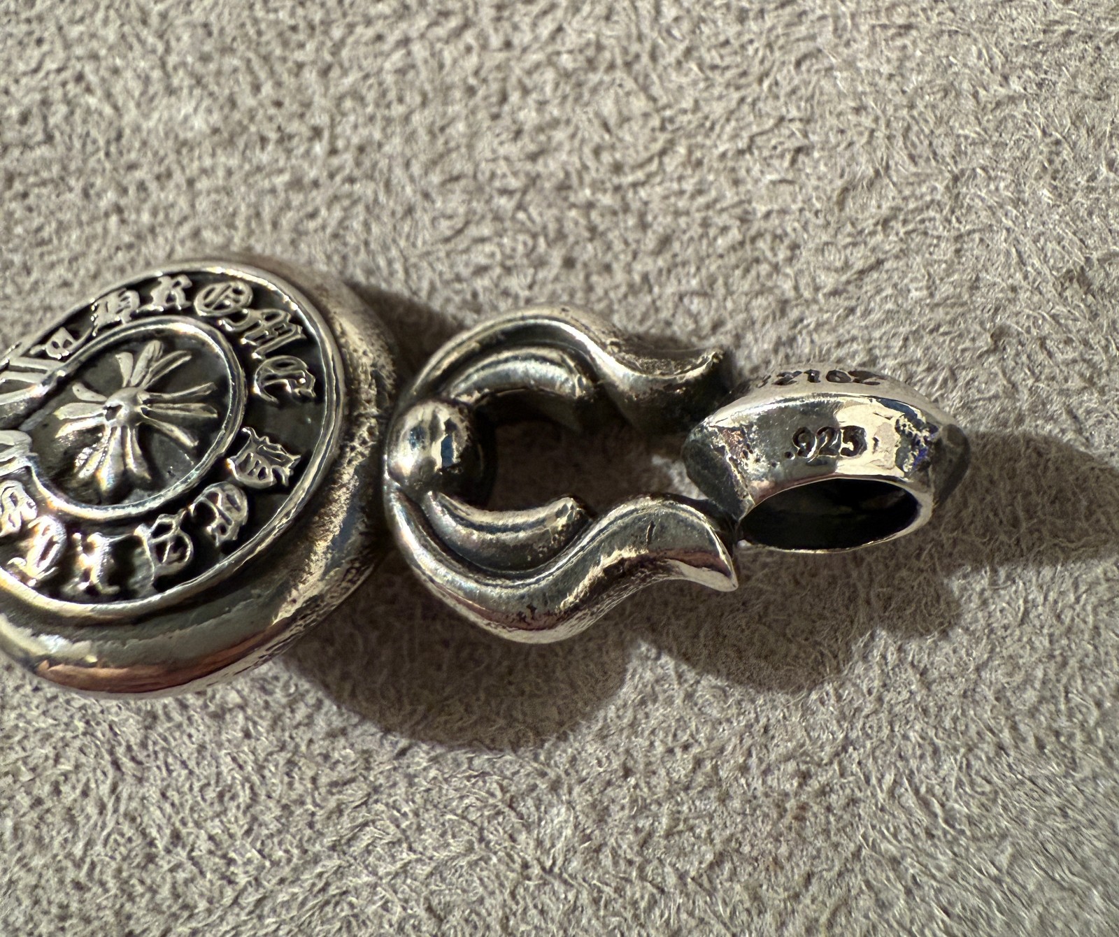 Chrome Hearts 🖤 Large Cross Ball Pendant Horshoe & Cross Design 925 *Pre Owned*