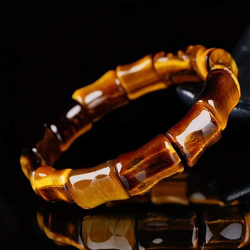Tiger Eye Stretch Bracelet Natural Crystal Gemstone Beads Father’s Day Gifts
