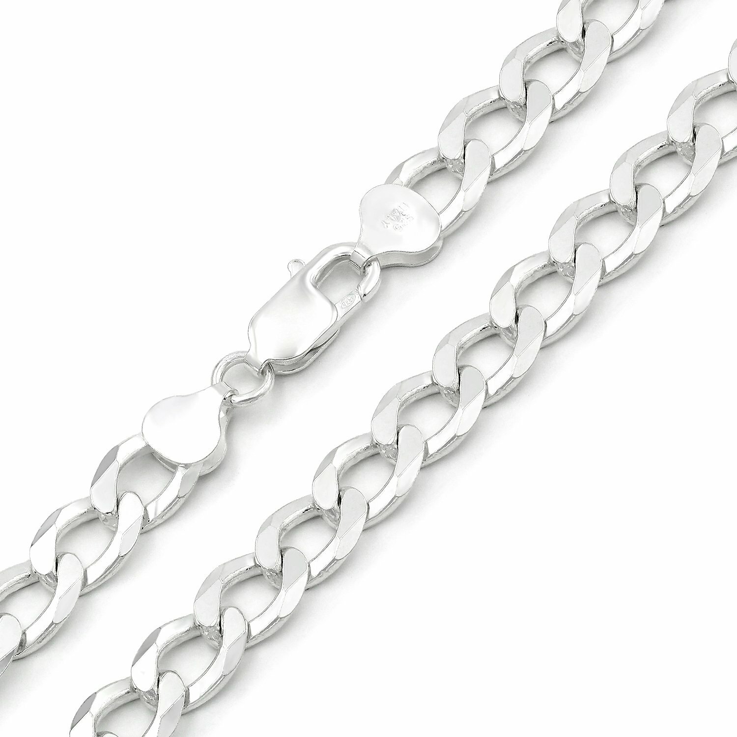 925 Italian Sterling Silver Solid Cuban 2mm – 10mm ITProLux Curb Link Chain