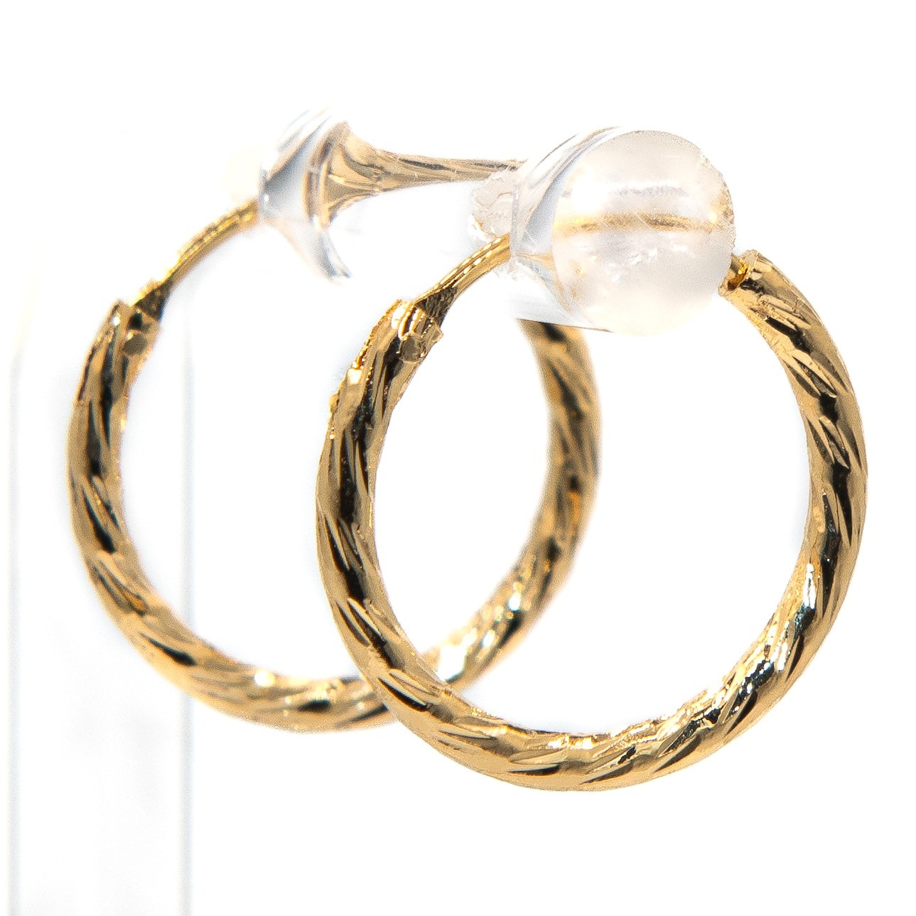Small 18K Gold Plated Hoop Earrings for Women Girls Hypoallergenic Lightweight