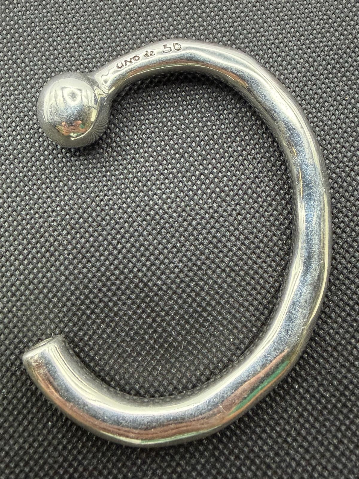 UNO De 50 Sterling Silver Open Cuff Bangle Bracelet