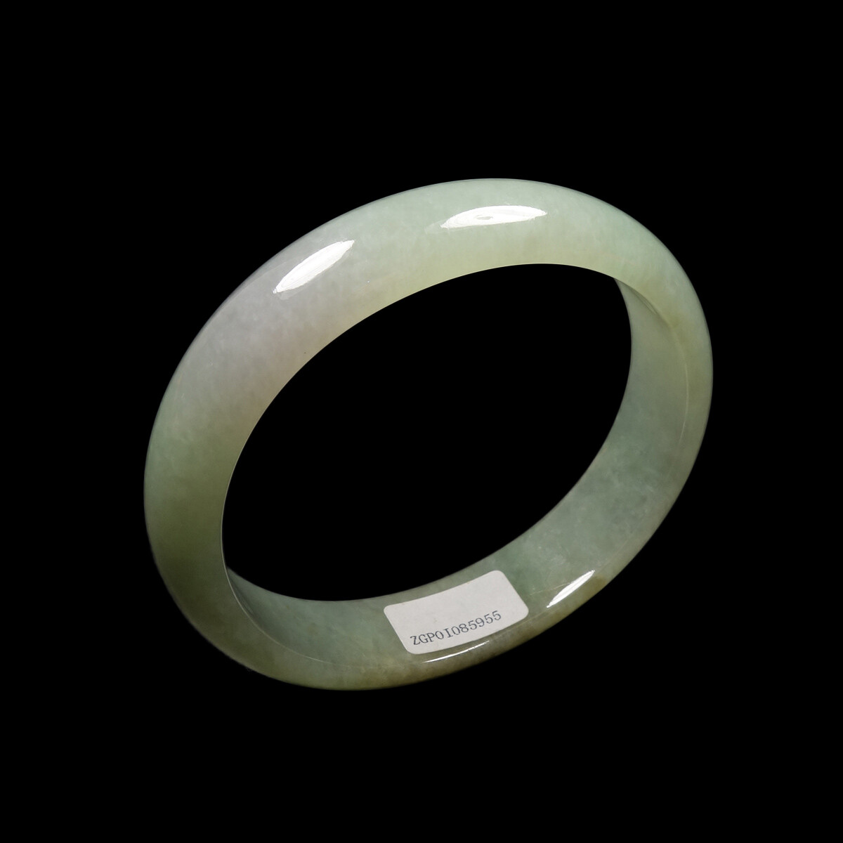 53mm Certified A 100% Natural Lavender Green Jadeite Jade Bangle Bracelet 11963
