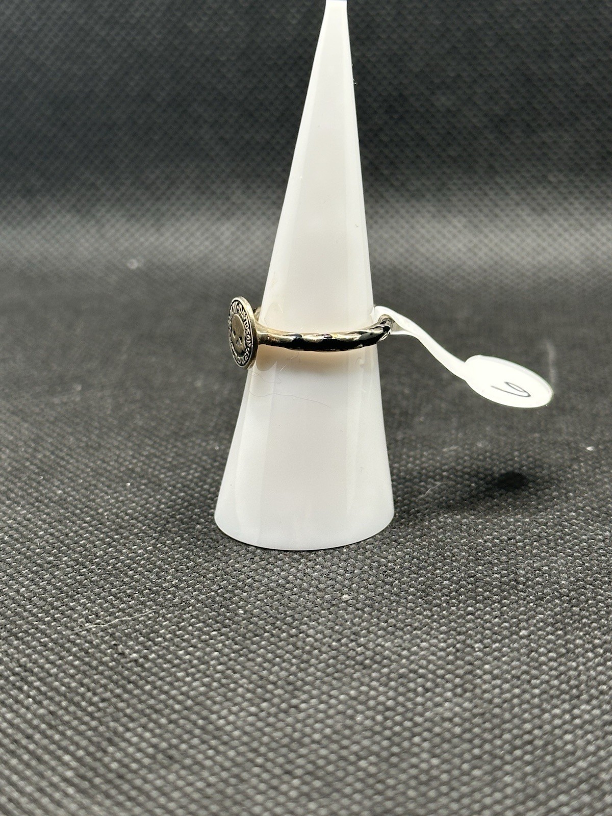 Vintage Harley Davidson Motorcycles Skull with Onyx Flames Sterling Silver Ring