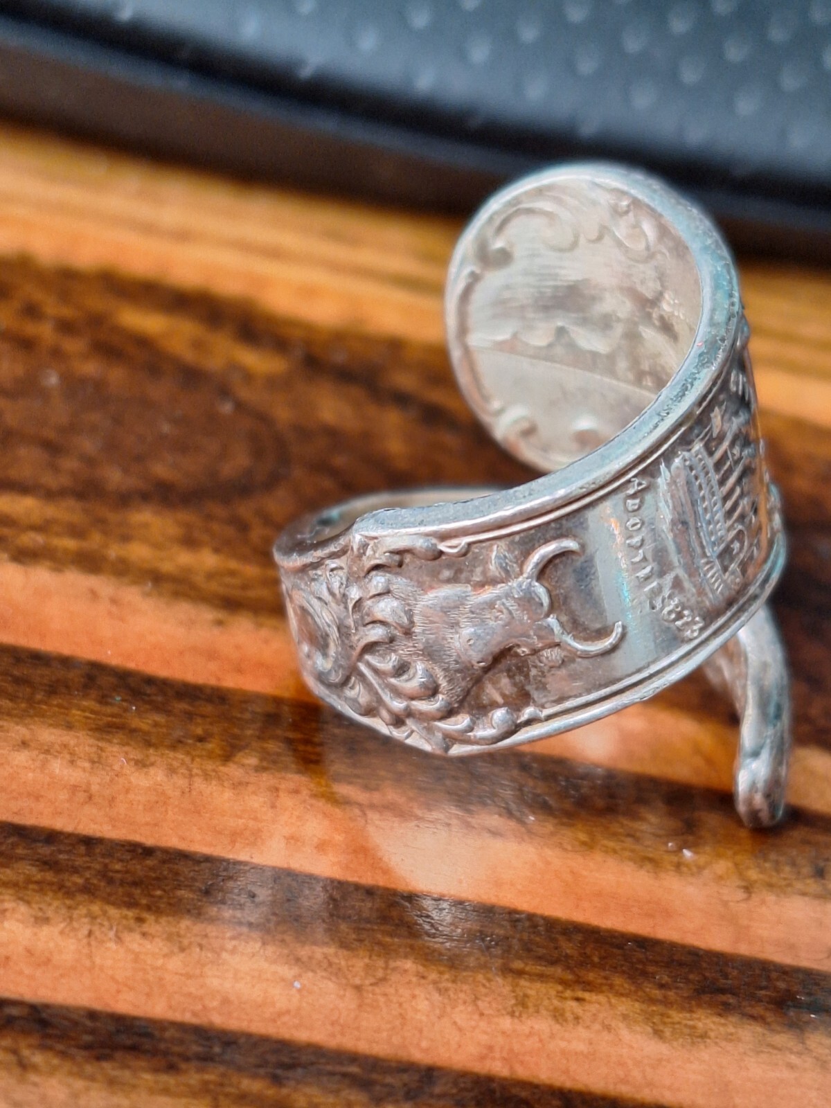 Eads Bridge Silver Spoon Ring St Louis Missouri 17 Grams Size 10