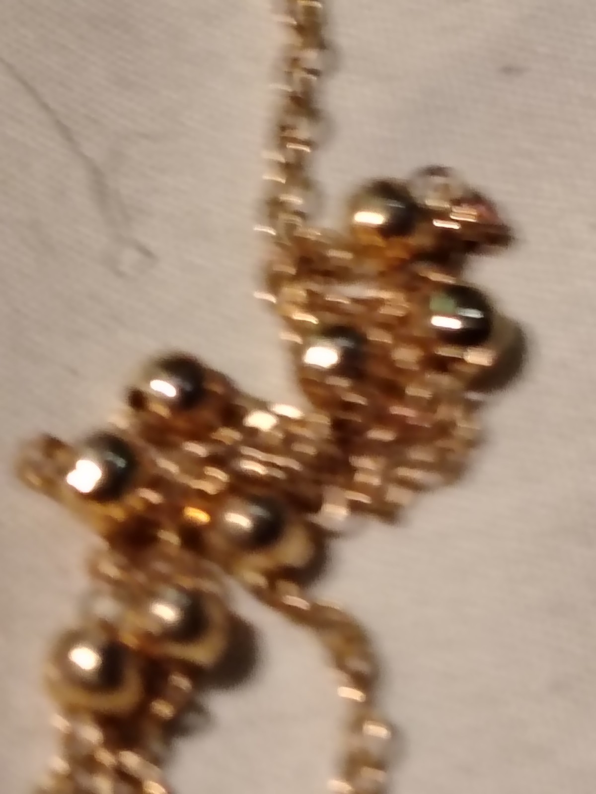 Gold Tone Metal Cable Chain Charm Necklace, Round Charm, Lobster Clasp, No Stone