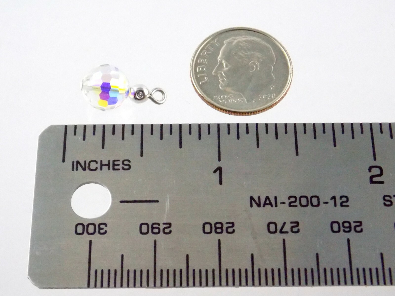 Swarovski Branded Crystal Charm Faceted Bead Iridescent Finish 7.8mm