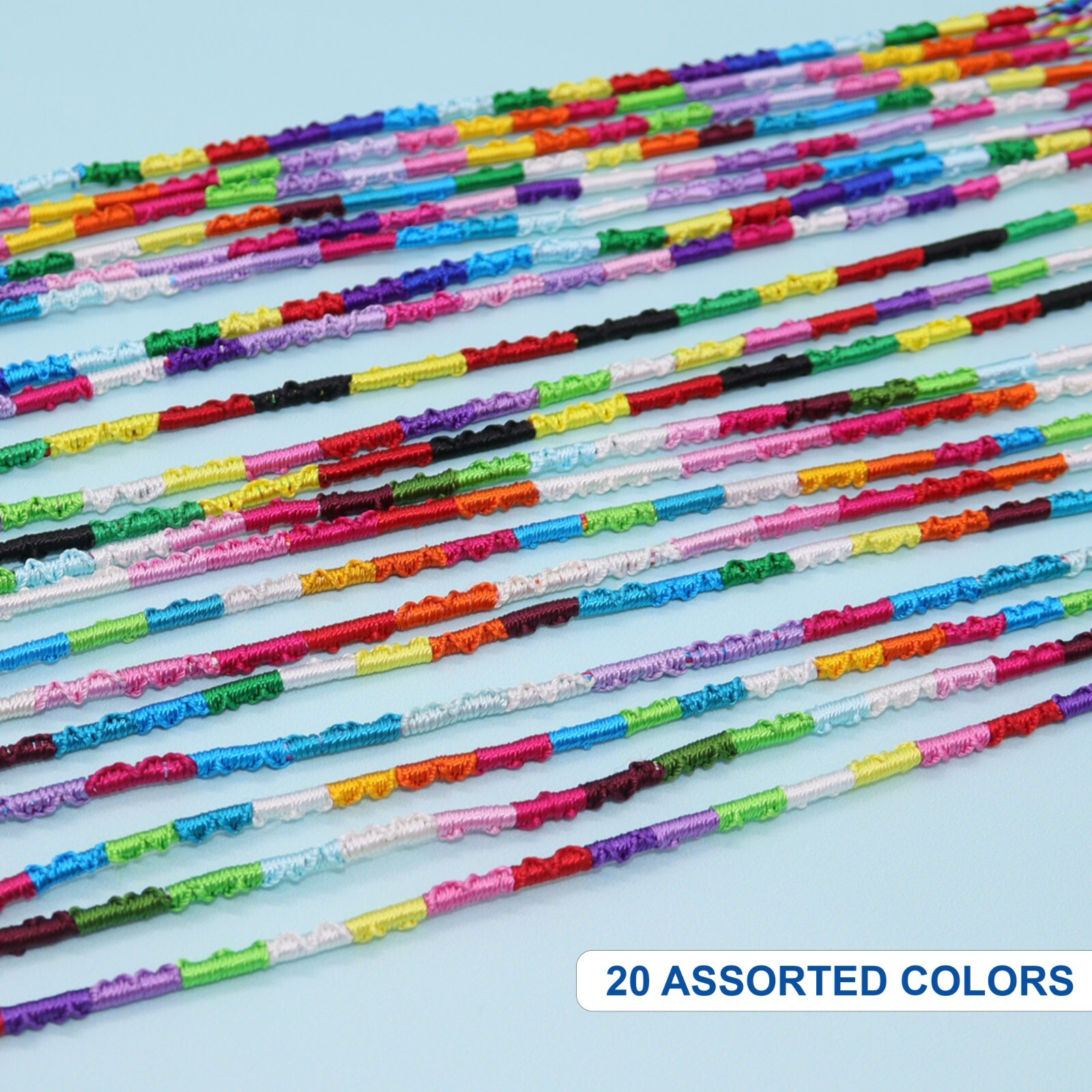 Fun-Weevz 20 PCS Woven Friendship Wrap Bracelets for Women and Men, Hand Braided