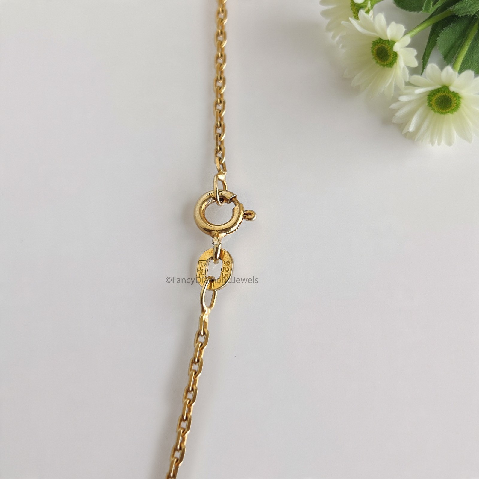 Teardrop Diamond Necklace Pear Diamond Necklace Yellow Silver handmade jewelry