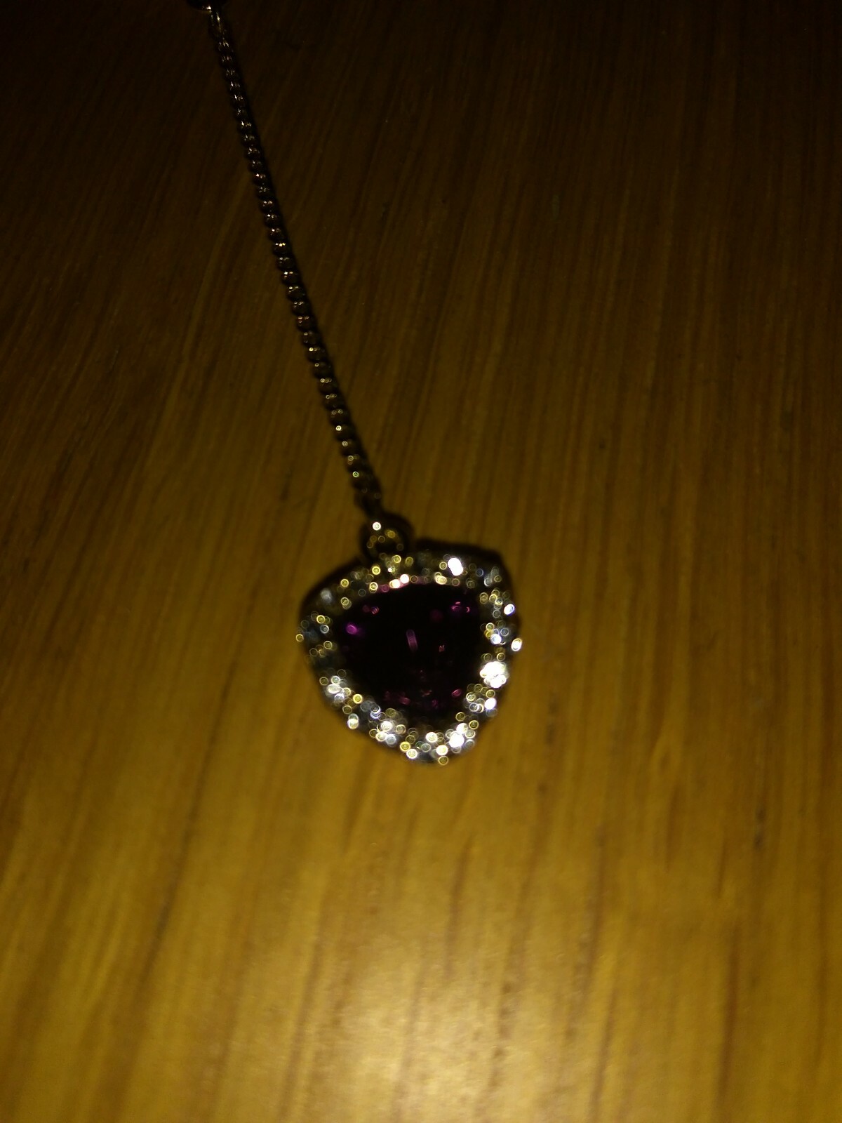 Rare Debenhams Jon Richard Purple Swarovski Crystal Drop Necklace Gold Tone