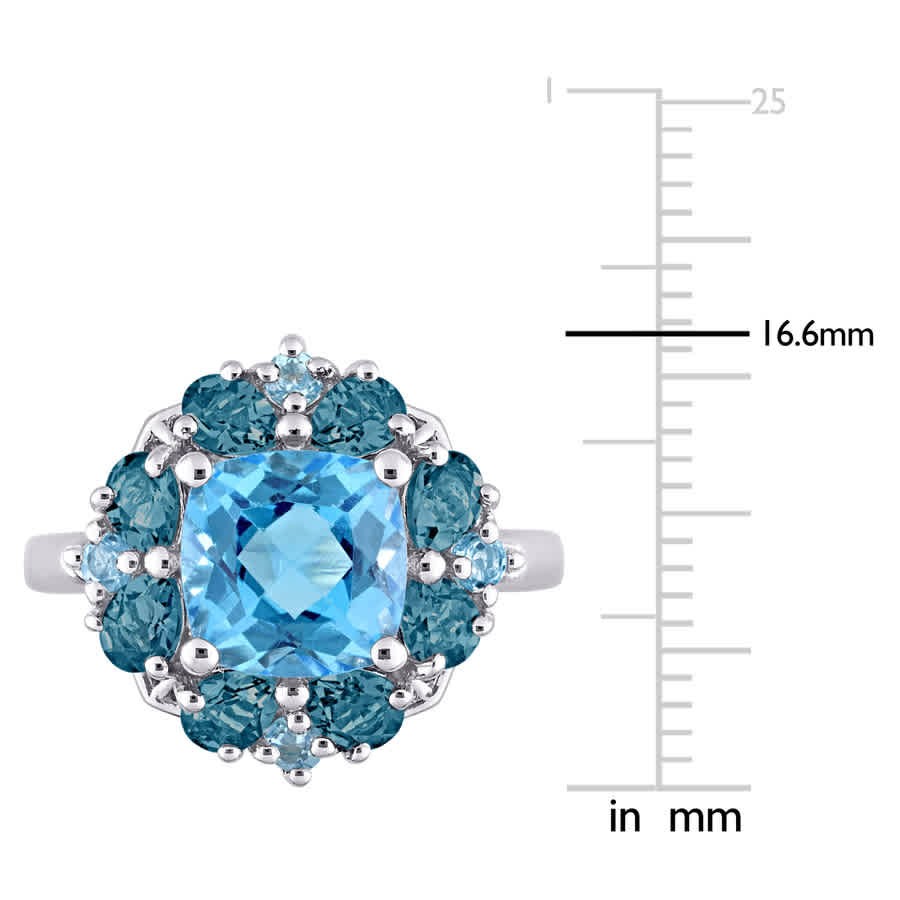 AMOUR 4 1/10 CT TGW Blue Topaz-Swiss and Blue Topaz-London Quatrefoil Floral