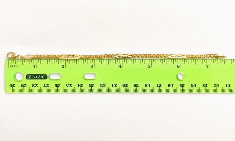 18K GOLD FILLED PLAIN BRACELET 7.5″ / PULSERA DE GOLD FILLED 7.5″ – BR113