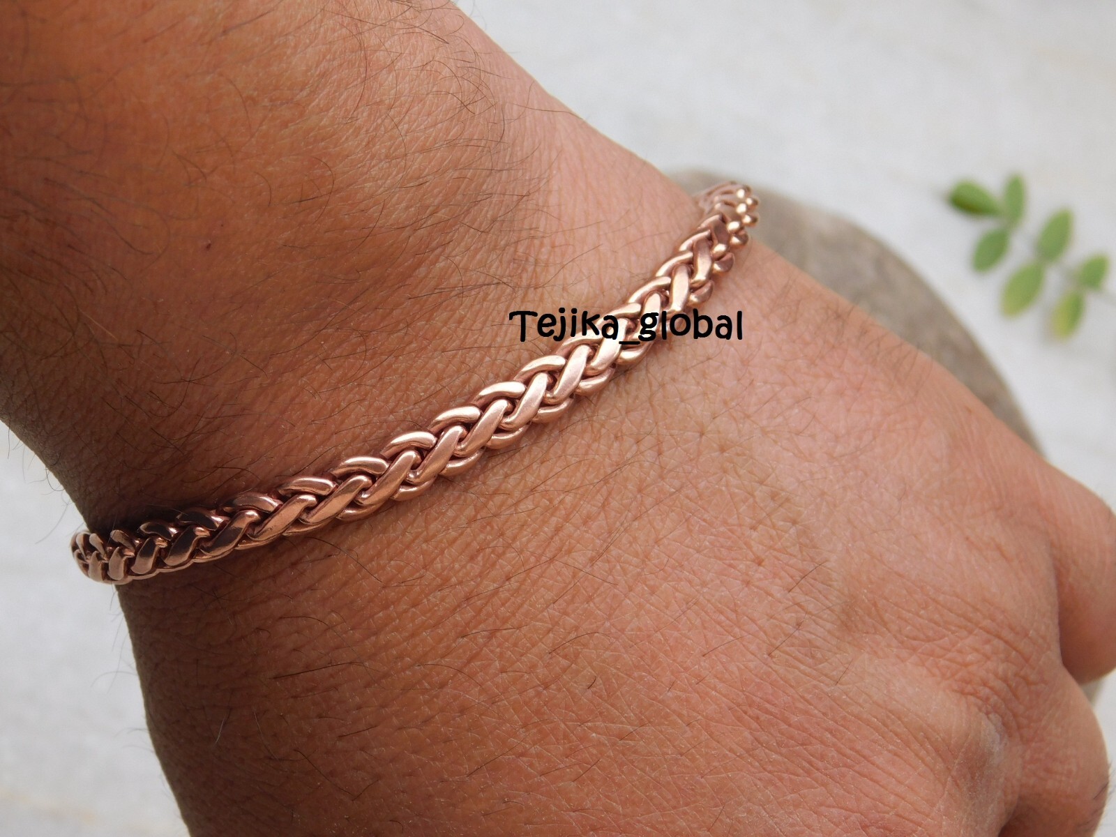 Heavy Chain Link Pure Copper Bracelet Arthritis Pain Relief Men’s Bracelets,