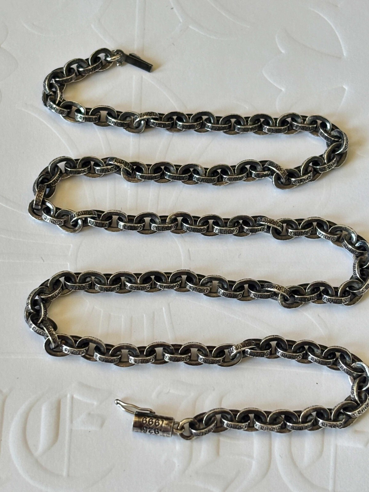 100% Authentic Chrome Hearts Paper Chain Necklace 20inch (50cm)