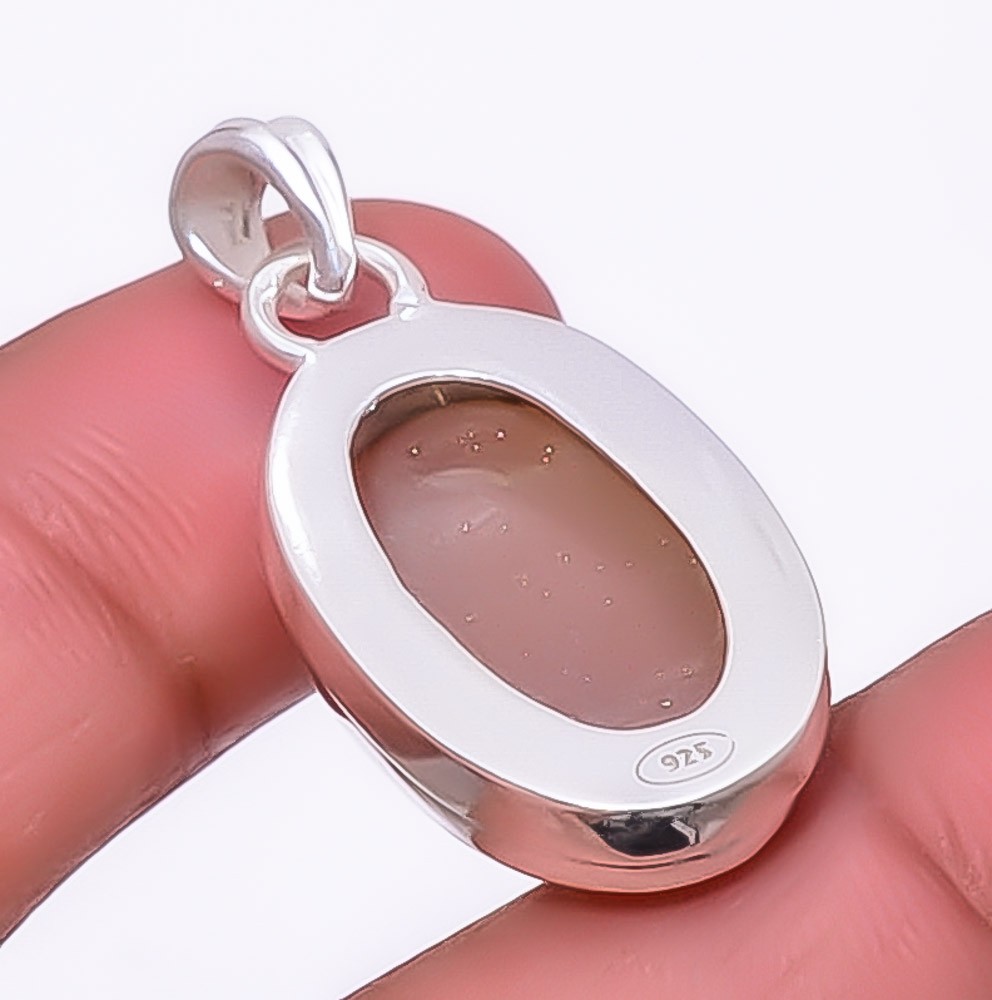 Moonstone – Sri Lanka 925 Sterling Silver Pendant 1.33″ P972910, Christmas Gift