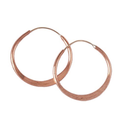 Hoop Earrings, Hand Hammered Copper Hoops, 2.25 Inch Diameter, Endless Styling
