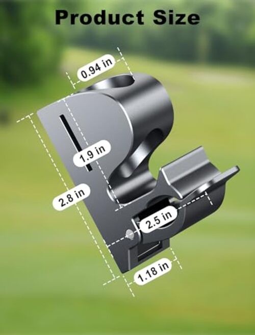 Magnetic Holder Clip for Golf Cart, Aluminum Alloy Stand Clip Holder Fit gray
