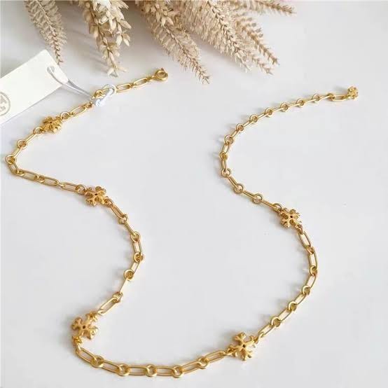 Tory Burch Necklace Roxanne Chain Delicate Gold Tone
