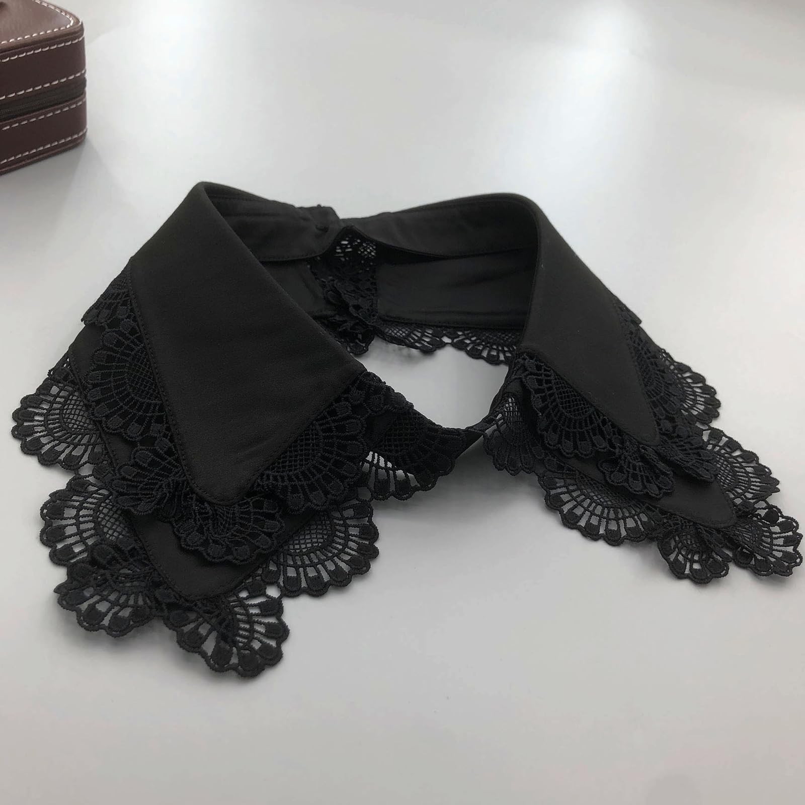 Detachable Dickey Faux Lapel False Collar Black White Women Girls Accessory