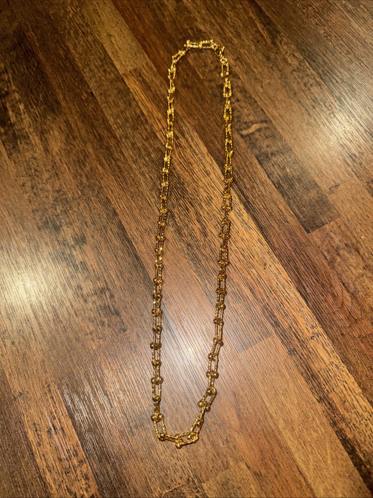 Gold Tone Anchor Link Chain Necklace Fashion Jewelry