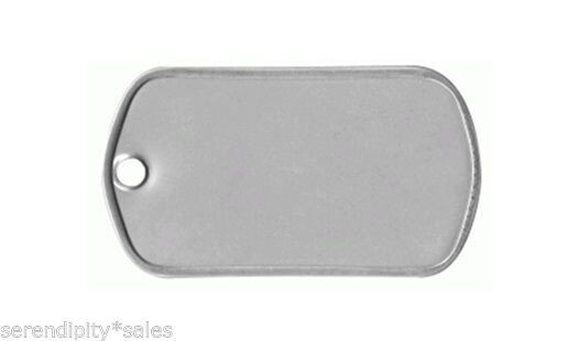 100 MINI Stainless Steel DOG TAGS ~ 1-1/2″ x 7/8″ Matte FINISH ~ Blank Pendant